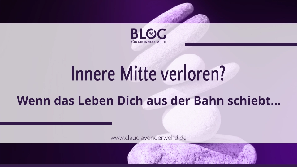 Zensteine, die ins Wanken geraten als Symbol für eine verlorene Mitte