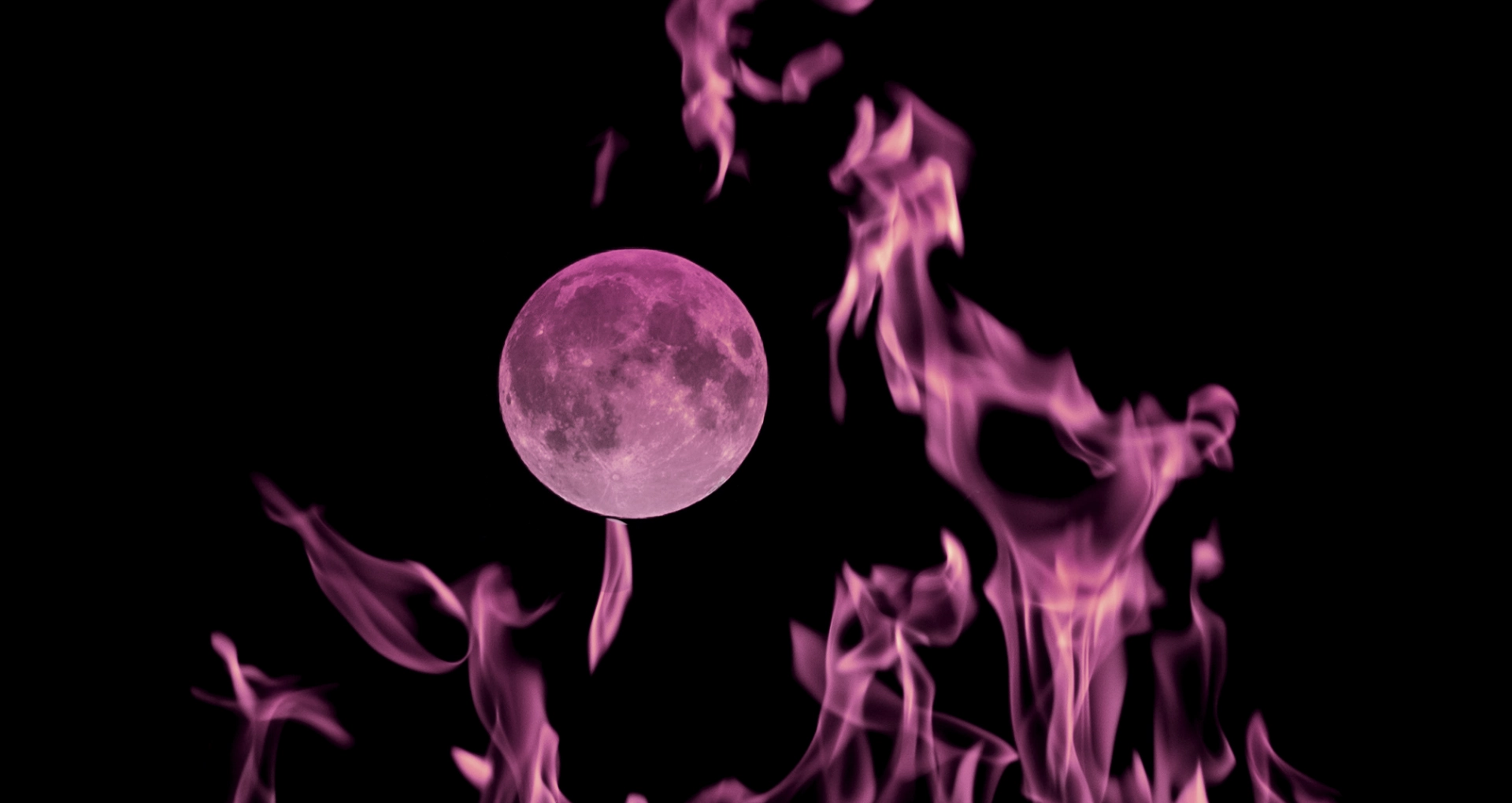 Mond und Feuer als Symbol für die Transformation wenn sich Mond und Feuer im Ruf der 13 Monde begegnen
